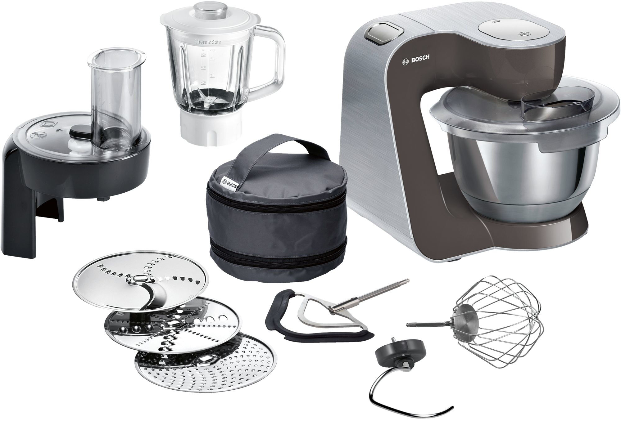 bosch mum58a20 robot da cucina 1000 w 3,9 l antracite, argento [mum58a20]