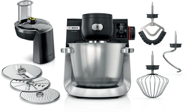 Bosch Serie 6 MUMS6ZS13D robot da cucina 1600 W 5,5 L Nero, Acciaio inossidabile Bilance incorporate [MUMS6ZS13D]