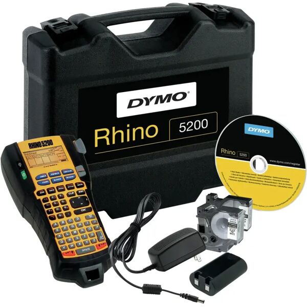 dymo stampante per etichette/cd  rhino 5200 kit stampante etichette (cd) trasferimento termico 180 x dpi abc [s0841400]