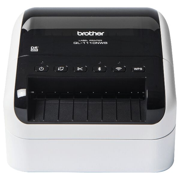 brother stampante per etichette/cd  ql-1110nwbc stampante etichette (cd) termica diretta 300 x dpi 110 mm/s con cavo e senza collegamento ethernet lan dk wi-fi bluetooth [ql1110nwbczg1]