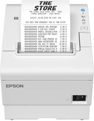 Epson Stampante POS  TM-T88VII (131): USB, Ethernet, PoweredUSB, White [C31CJ57131]