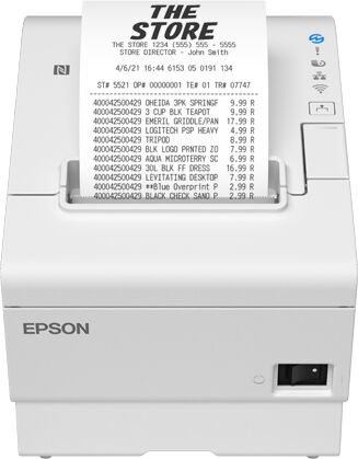 Epson Stampante POS  TM-T88VII (131): USB, Ethernet, PoweredUSB, White [C31CJ57131]