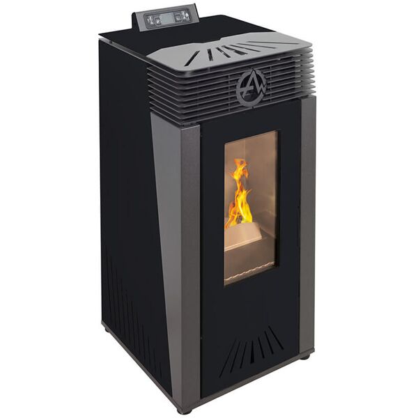 stufa a pellet euro alpi peralba canalizzata 2 uscite 13,18 kw colore nero