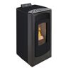 Stufa a pellet EuroAlpi ROCCA CANALIZZATA 2 USCITE 13,18 kW Colore Nera