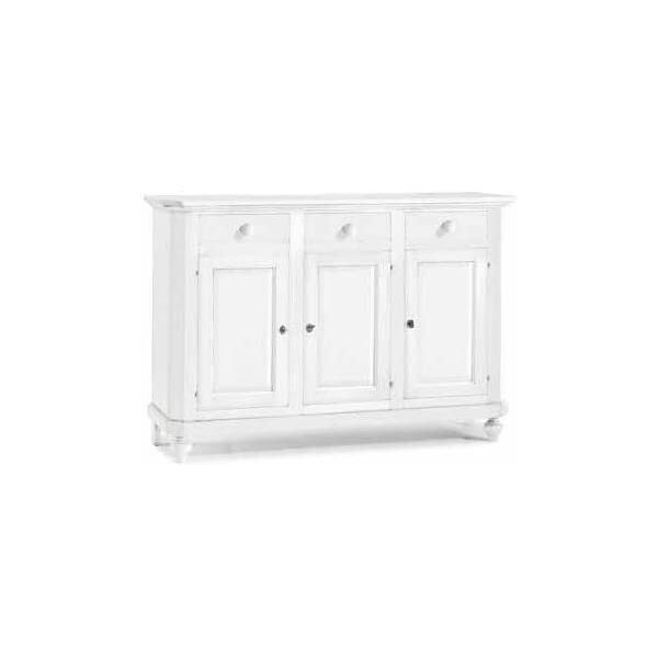 credenza classica in legno bianco opaco 158 x 47