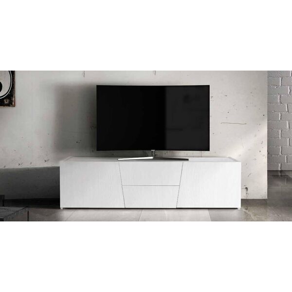 mobile porta tv in abete bianco spazzolato 165 x 45 x 45