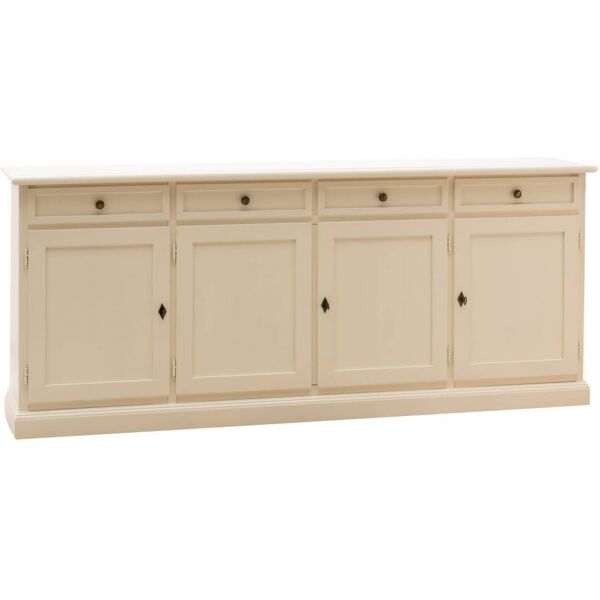 credenza da 2050cm classica in legno avorio anticato