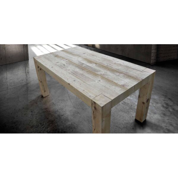 tavolo da pranzo moderno allungabile in legno invecchiato 160 x 90