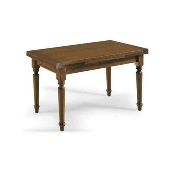 tavolo da pranzo classico in legno massello noce lucido 140 x 80