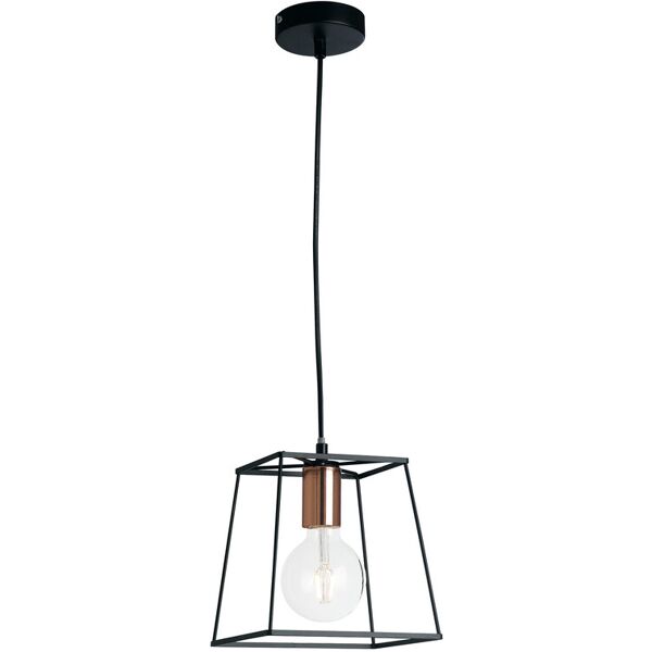 lampadario sospensione harlem industrial vintage colore nero 60w mis 22 x 22 x 120 cm