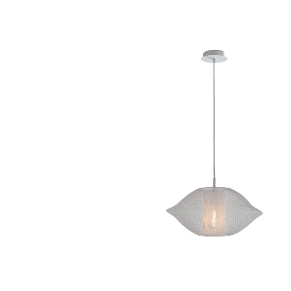 lampadario sospensione harem industrial vintage colore bianco 60w mis 40 x 20 x 150 cm