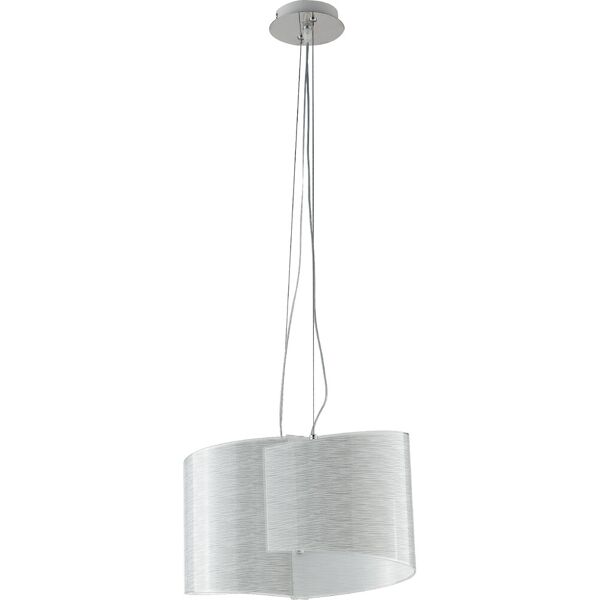 lampadario sospensione joyce coordinati colore bianco 60w mis 45 x 22 x 120 cm