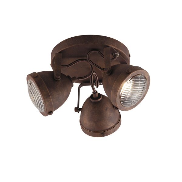 lampadario plafoniera led habana industrial vintage colore ruggine 8w mis 30,5 x 15,5 cm