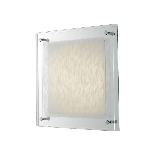 lampadario plafoniera led joyce coordinati colore bianco 24w mis 35 x 35 cm