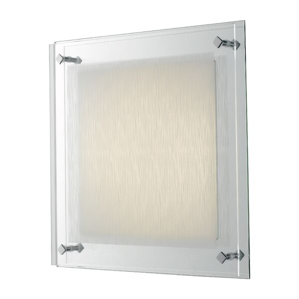 lampadario plafoniera led joyce coordinati colore bianco 36w mis 42 x 42 cm