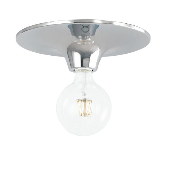 lampadario plafoniera vesevus coordinati colore cromo 60w mis 30 x 8 cm