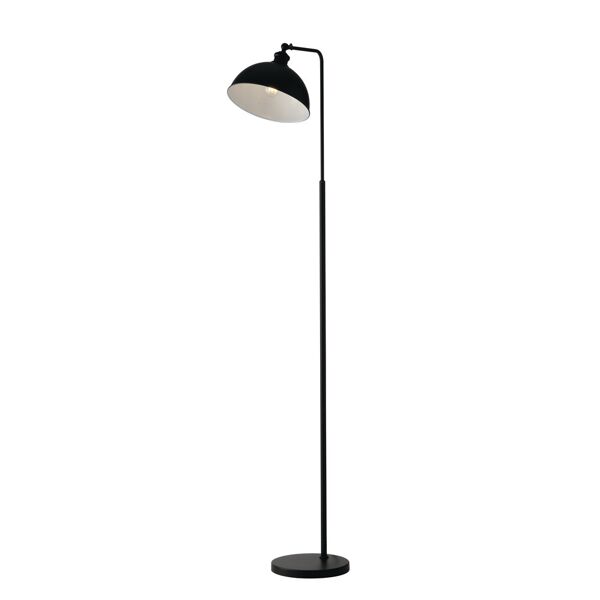lampadario piantana charleston industrial vintage colore nero 40w mis 40 x 165 cm
