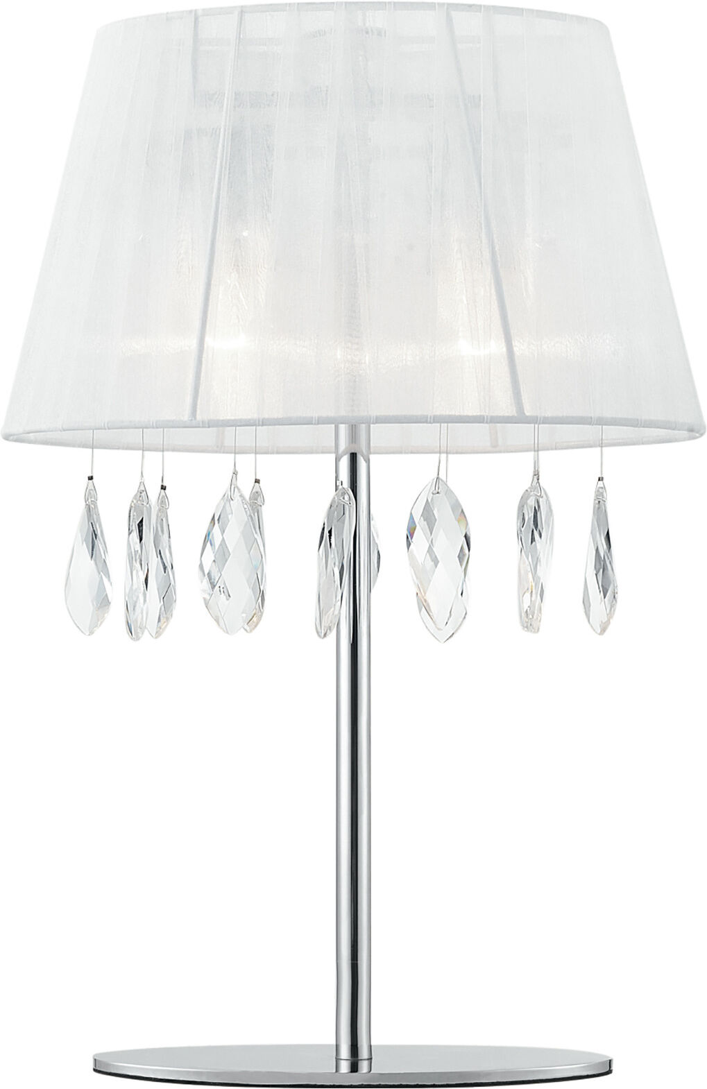 Lampadario Piantana Perla Classico Colore Bianco 60W Mis 35 x 165 cm