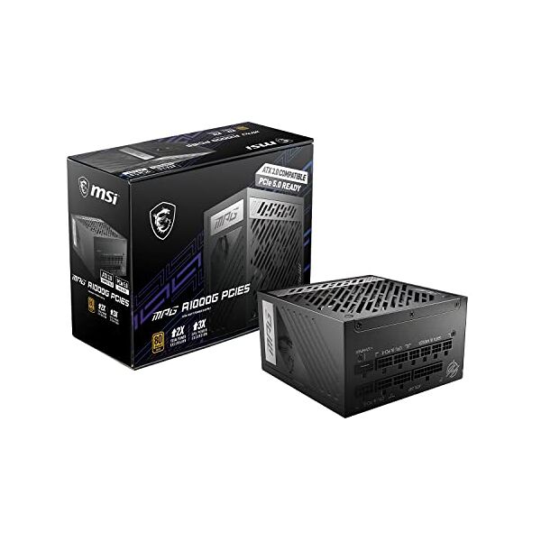 msi mpg a1000g pcie5 alimentatore per computer 1000w 204 pin atx atx nero