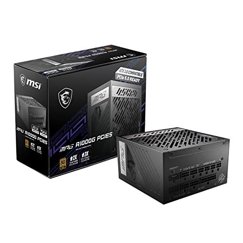 MSI mpg a1000g pcie5 alimentatore per computer 1000w 204 pin atx atx nero