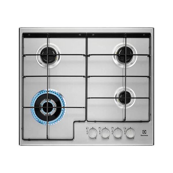 electrolux piano cottura egs 6434 x a gas 4 fuochi gas colore acciaio inox