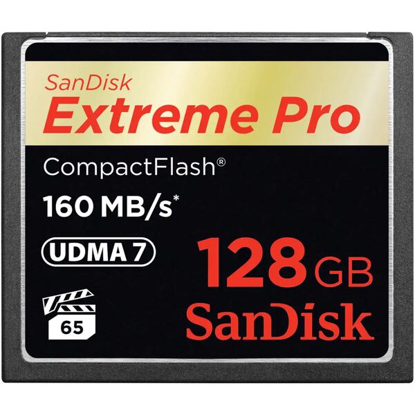 sandisk extreme pro cf scheda compact flash 128gb 160mb/s