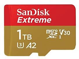 sandisk scheda microsdxc extreme da 1tb con adattatore sd e rescuepro deluxe