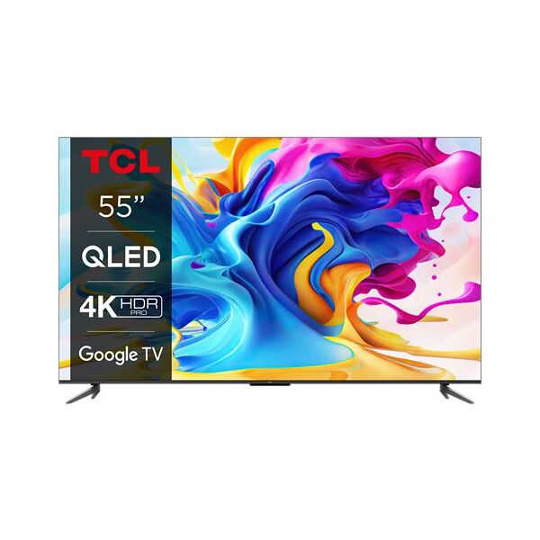 tcl tv qled ultra hd 4k 55 55c645 android tv titanio 2023