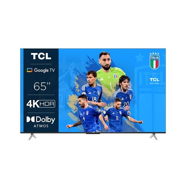 tcl tv led ultra hd 4k 65 65p638 smart tv google tv 2023 nero