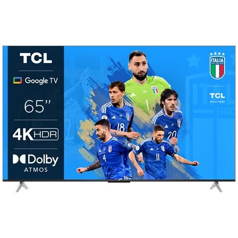 TCL TV LED Ultra HD 4K 65 65P638 Smart TV Google TV 2023 Nero