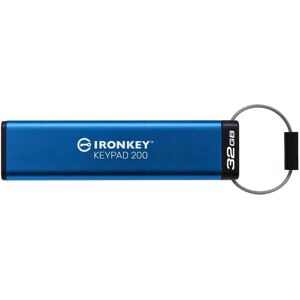 Kingston ironkey keypad 200 32gb chiavetta usb-a 3.2 gen 1 crittografata 256-bit aes-xts,fips 140-3 level 3