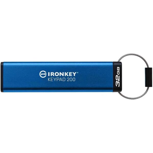 kingston ironkey keypad 200 32gb chiavetta usb-a 3.2 gen 1 crittografata 256-bit aes-xts,fips 140-3 level 3