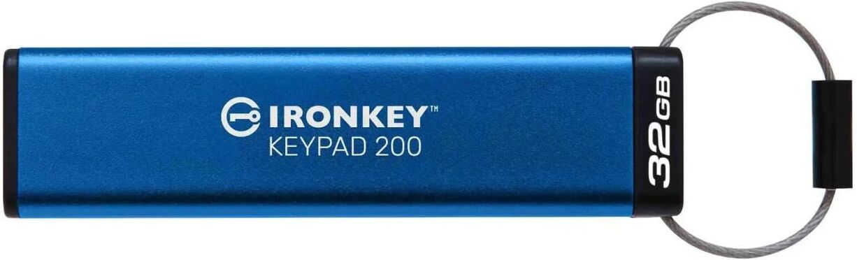 Kingston ironkey keypad 200 32gb chiavetta usb-a 3.2 gen 1 crittografata 256-bit aes-xts,fips 140-3 level 3