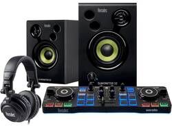 hercules dj starter kit controller dj + 2 casse attive + cuffie dj + software serato dj