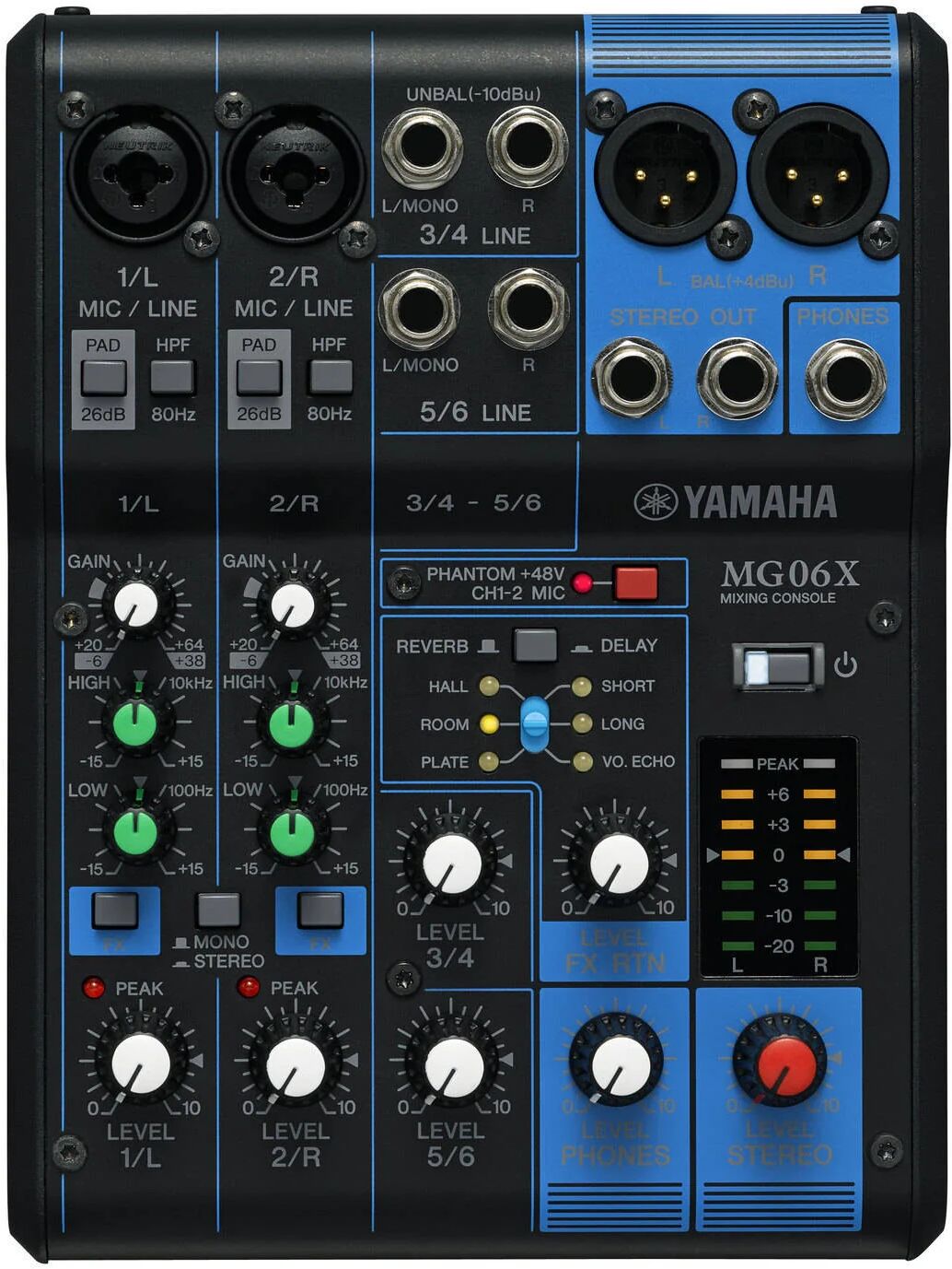 yamaha mg06x mixer professionale con effetti per live karaoke