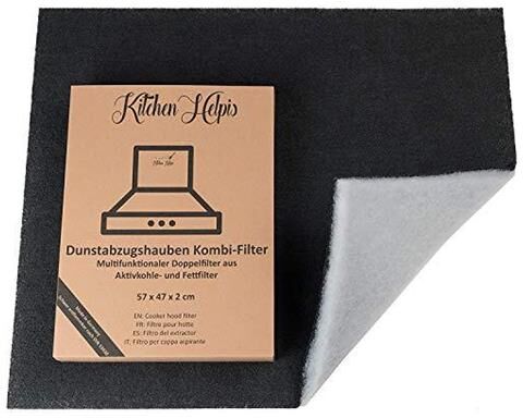 kitchen helpis cucina helpis cappa aspirante doppio filtro - carboni e grease filter in una 57x47 cm cappa filtro filtri per aria personalizzabili da taglio universale per tutte le cappe da cucina standard