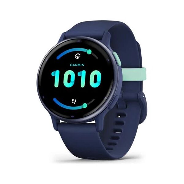 garmin sportwatch vívoactive 5 impermeabile 5 atm display amoled a colori gps bluetooth ant+ wi-fi cinturino in silicone colore navy