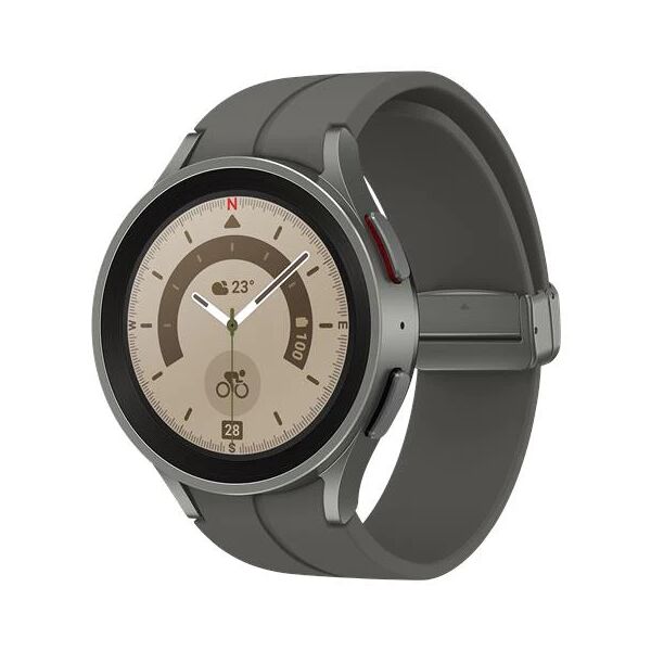 samsung smartwatch galaxy watch 5 pro impermeabile 5atm display 1.4' 16 gb bluetooth wi-fi e nfc titanio - europa