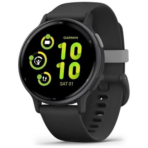 garmin sportwatch vívoactive 5 impermeabile 5 atm display amoled a colori gps bluetooth ant+ wi-fi cinturino in silicone colore black / slate