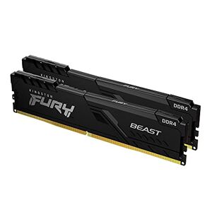 Kingston fury beast kit memoria ram 2x32gb 64gb totali 2.666 mhz tecnologia ddr4 tipologia dimm 288-pin cl16 nero