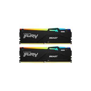 Kingston fury beast ddr5 rgb 32gb 2x16gb 5600mt/s ddr5 cl36 dimm memoria gaming per computer fissi kit da 2