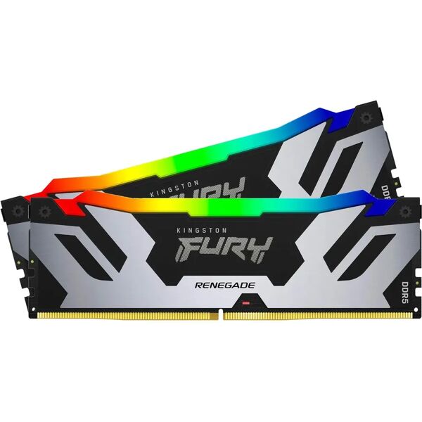 kingston fury renegade rgb kit memoria ram 2x16gb 32gb totali 6.400 mhz tecnologia ddr5 tipologia dimm cl32