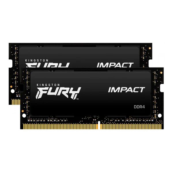 kingston fury impact kit memoria ram 2x32gb tot 64gb 2.666mhz tipologia so-dimm tecnologia ddr4 cas 16