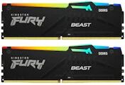 Kingston fury beast ddr5 rgb 32gb 2x16gb 5600mt/s ddr5 cl36 dimm memoria gaming per computer fissi kit da 2