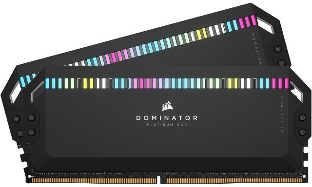 Corsair dominator platinum rgb kit memoria ram 2x16gb 32gb totali ddr5 6.000mhz tenologia ddr5 tipologia dimm 288-pin cas 36 black