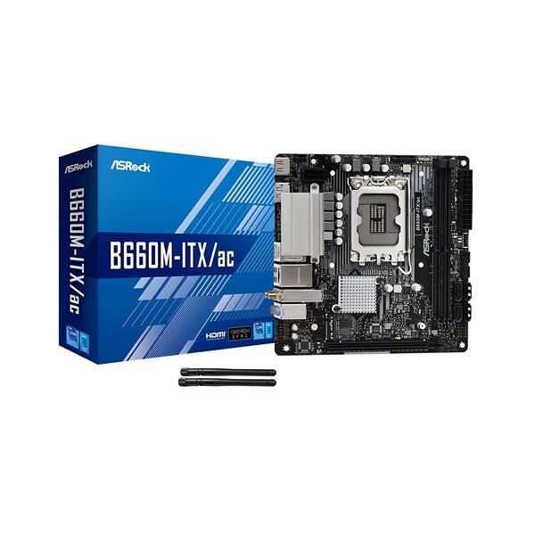 asrock b660m-itx/ac intel b660 lga 1700 mini itx