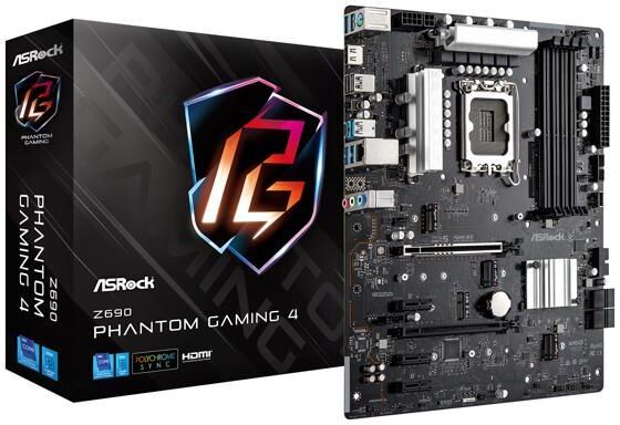 asrock z690 phantom gaming 4 intel z690 lga 1700 atx