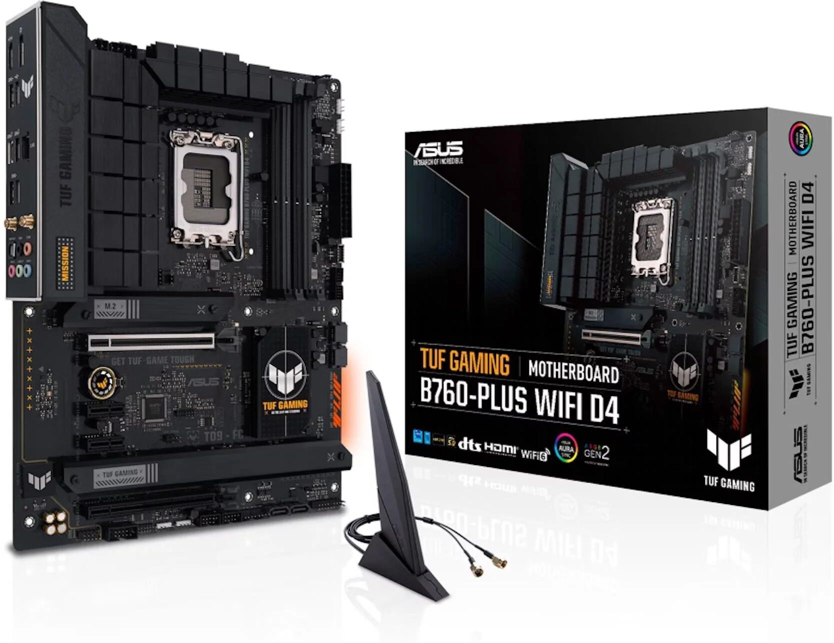 asus tuf gaming b760-plus wifi d4 scheda madre intelÂ¬ (lga 1700) atx, 12+1 drmos, realtek 2.5gb ethernet, displayport, hdmi, usb 3.2 gen 2 type-cÂ¬, aura sync