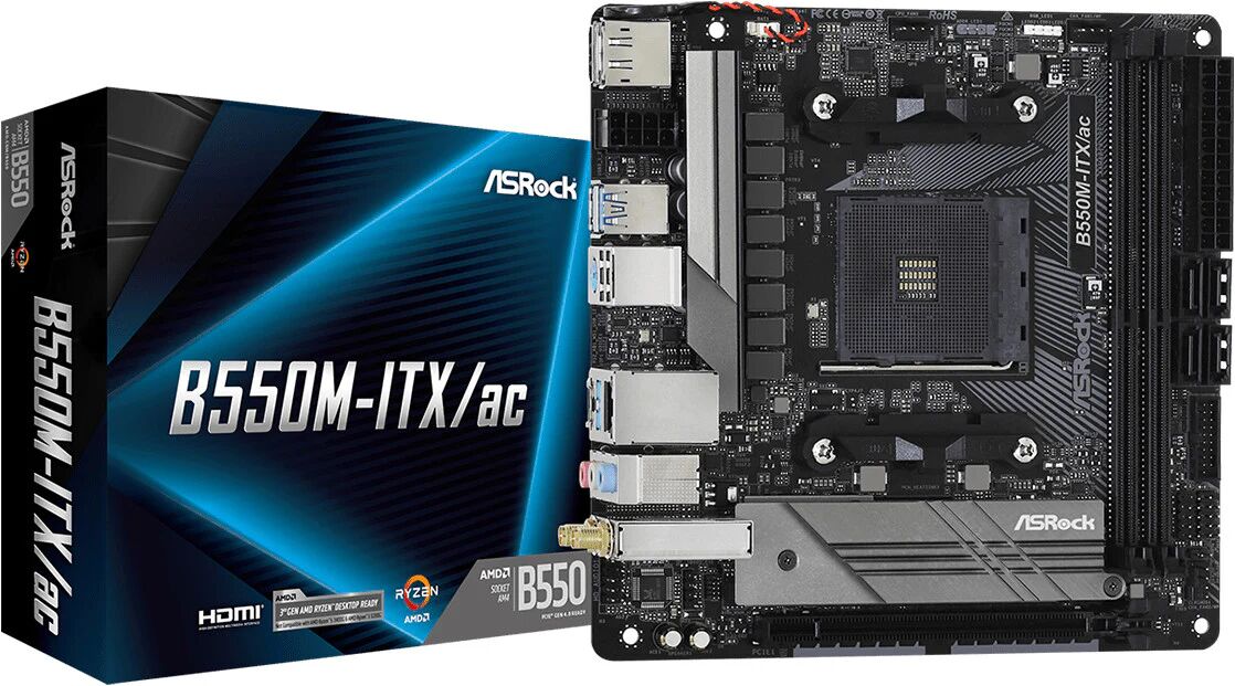 ASRock B550m-itx/ac mini-itx 2 ddr4 m4