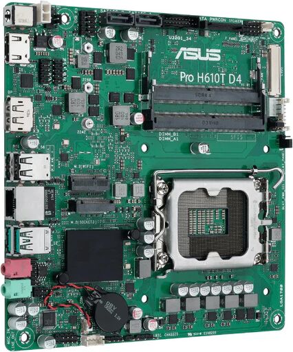 Asus pro h610t d4-csm intel h610 lga 1700 mini itx